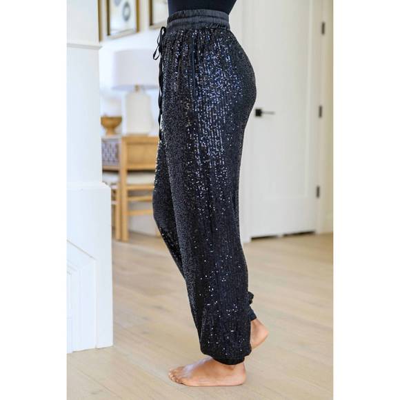 NEW MITTOSHOP life of the party sequin pants in black - Picture 2 of 8
